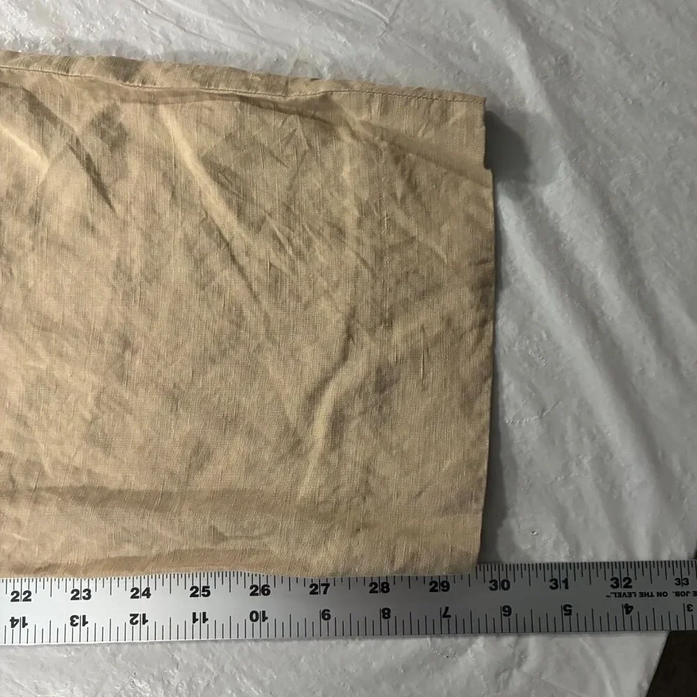 VTG Mens Polo Ralph Lauren Pants Trousers Linen Silk Khaki Tan 34x34 (34 x30)